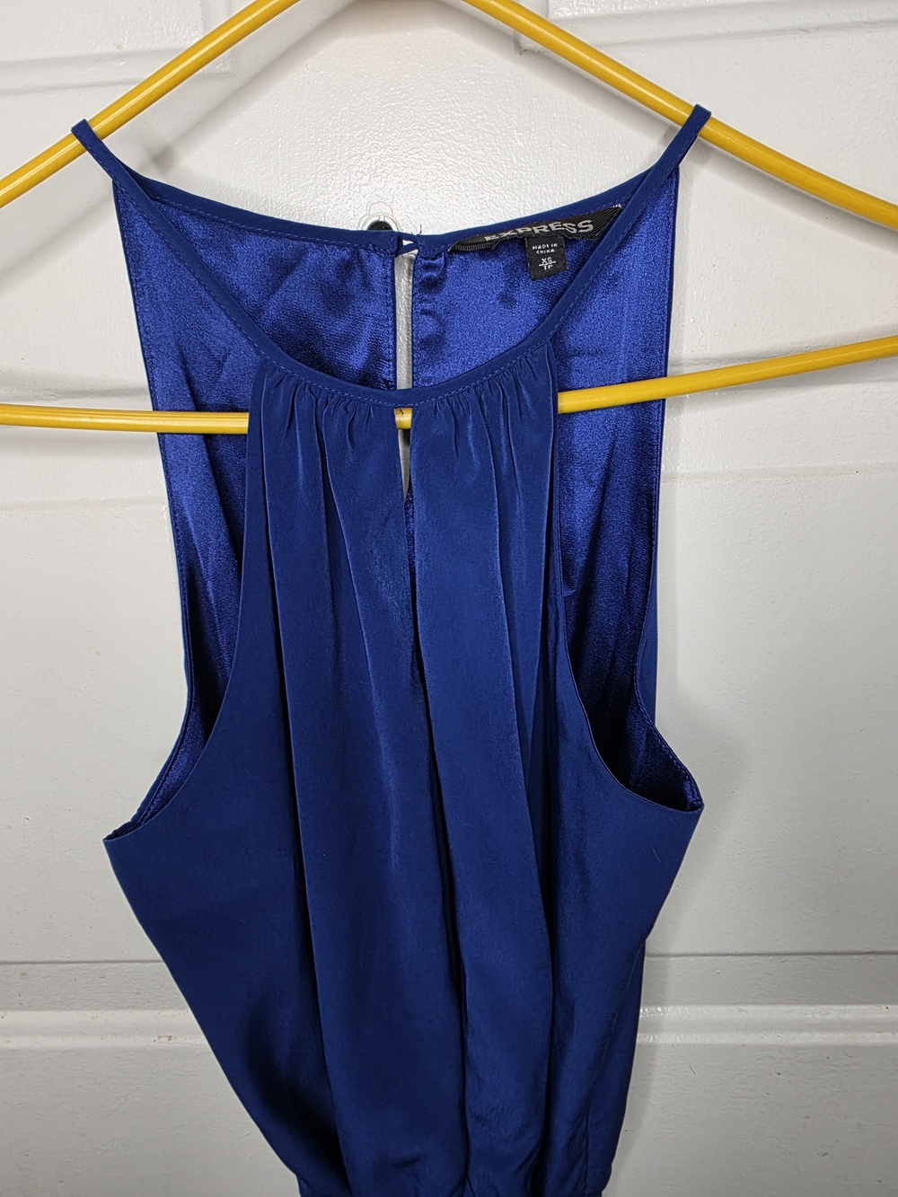 Express Sleeveless Blue and Black Halter Dress Size XS - Picture 2 of 5